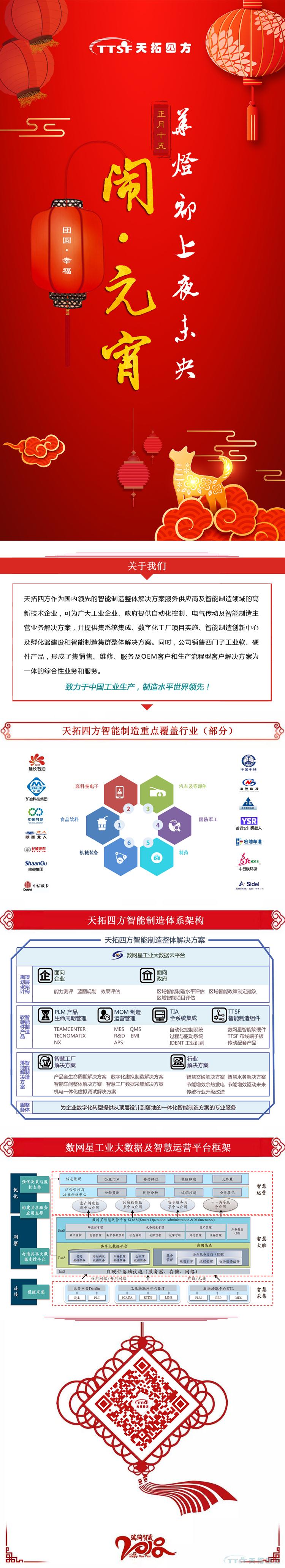 天拓四方祝大家闔家團(tuán)圓、元宵節(jié)快樂！